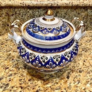 NWT FENIX LIMITED EDITION HAND MADE 24K PLATED GOLD BANQUET COVERED HANDLED SERV
